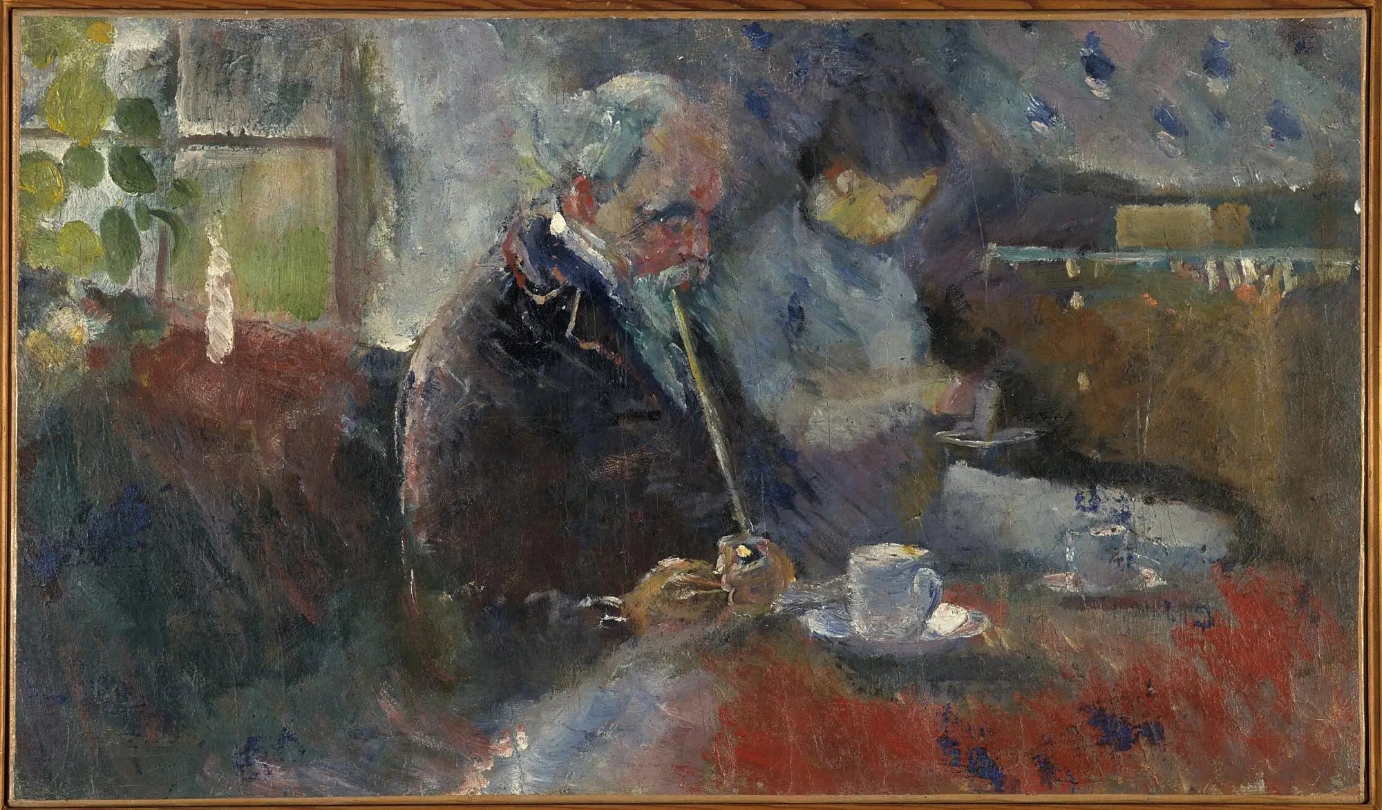 À la table du café - Edvard Munch image 1 copie peinte à la main à l’huile