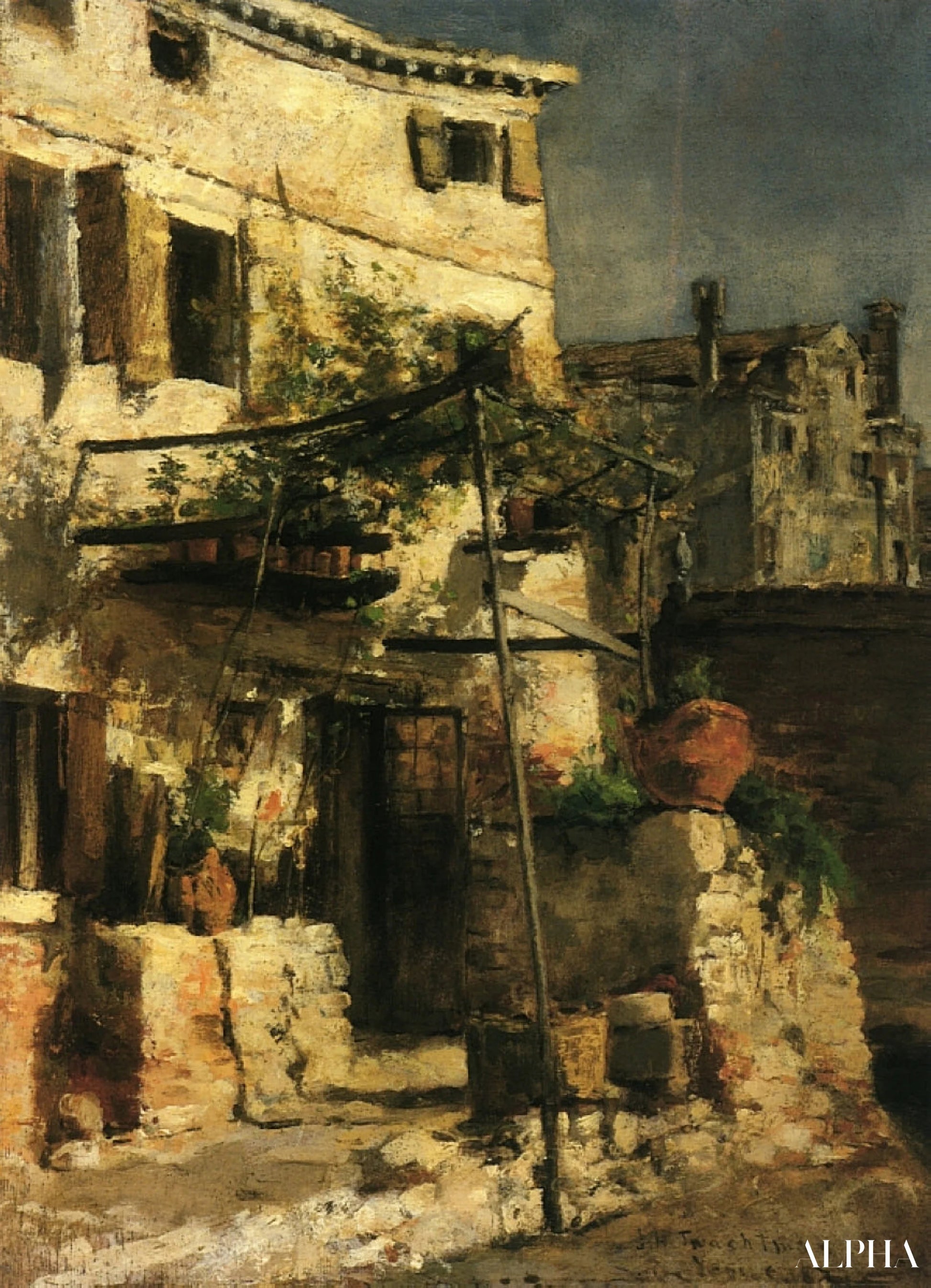 A Venetian Scene - John Henry Twachtman - Reproductions de tableaux et peintures haut de gamme