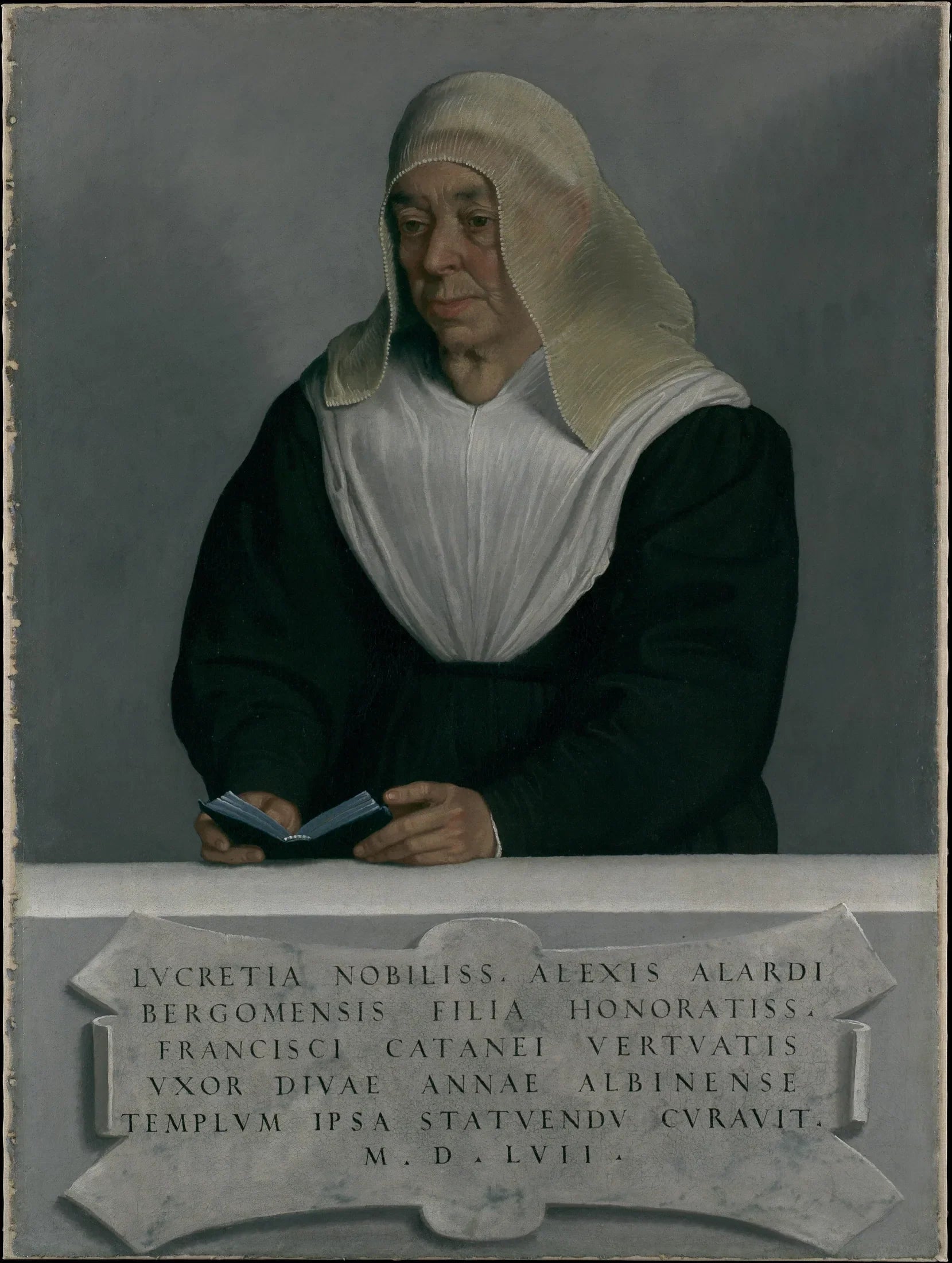 Abbesse Lucrezia Agliardi Vertova (1490?–1558) - Giovanni Battista Moroni image 1 reproduction de peinture à l’huile