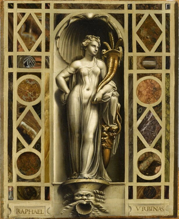 L'Abondance. Grisaille - aussi Jules Romain Giulio Romano