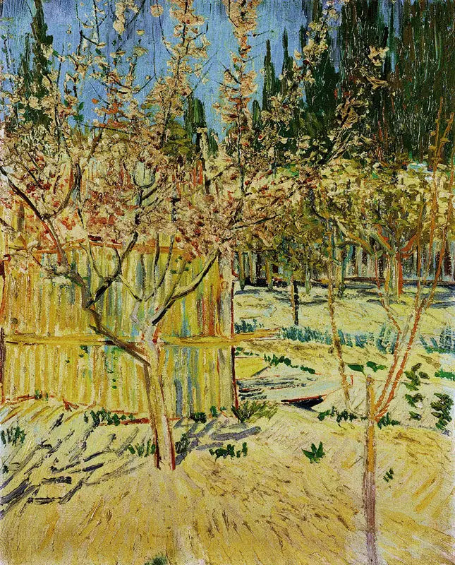 Reproduction du tableau « Abricotiers en fleurs - Vincent van Gogh » par Alpha Reproduction en peinture à l’huile