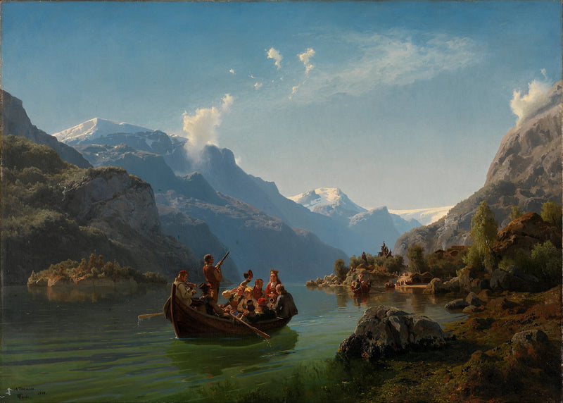 Cortège nuptial sur le Hardangerfjord - Hans Gude