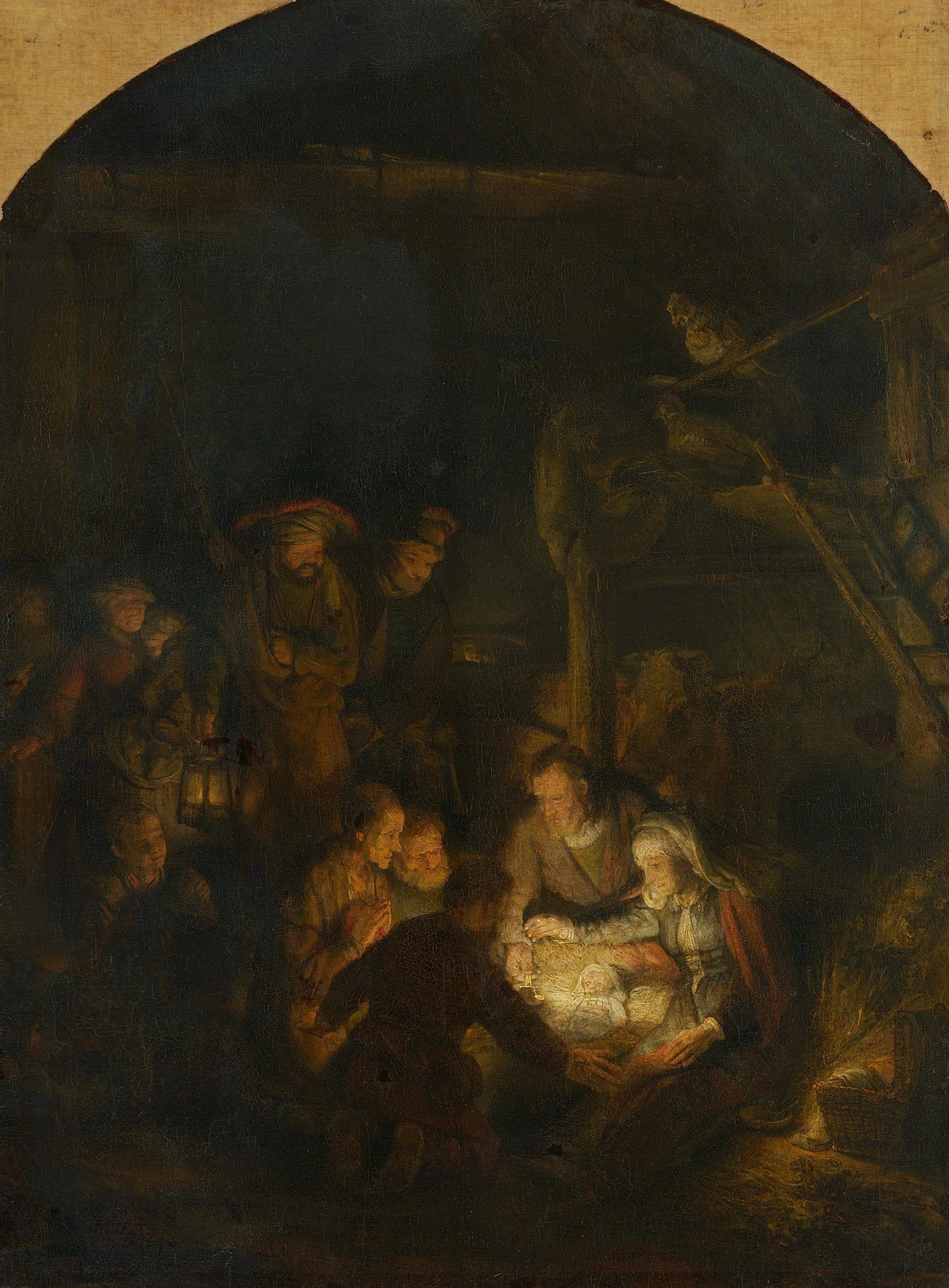 L’Adoration des bergers — Rembrandt, 1646, Alte Pinakothek