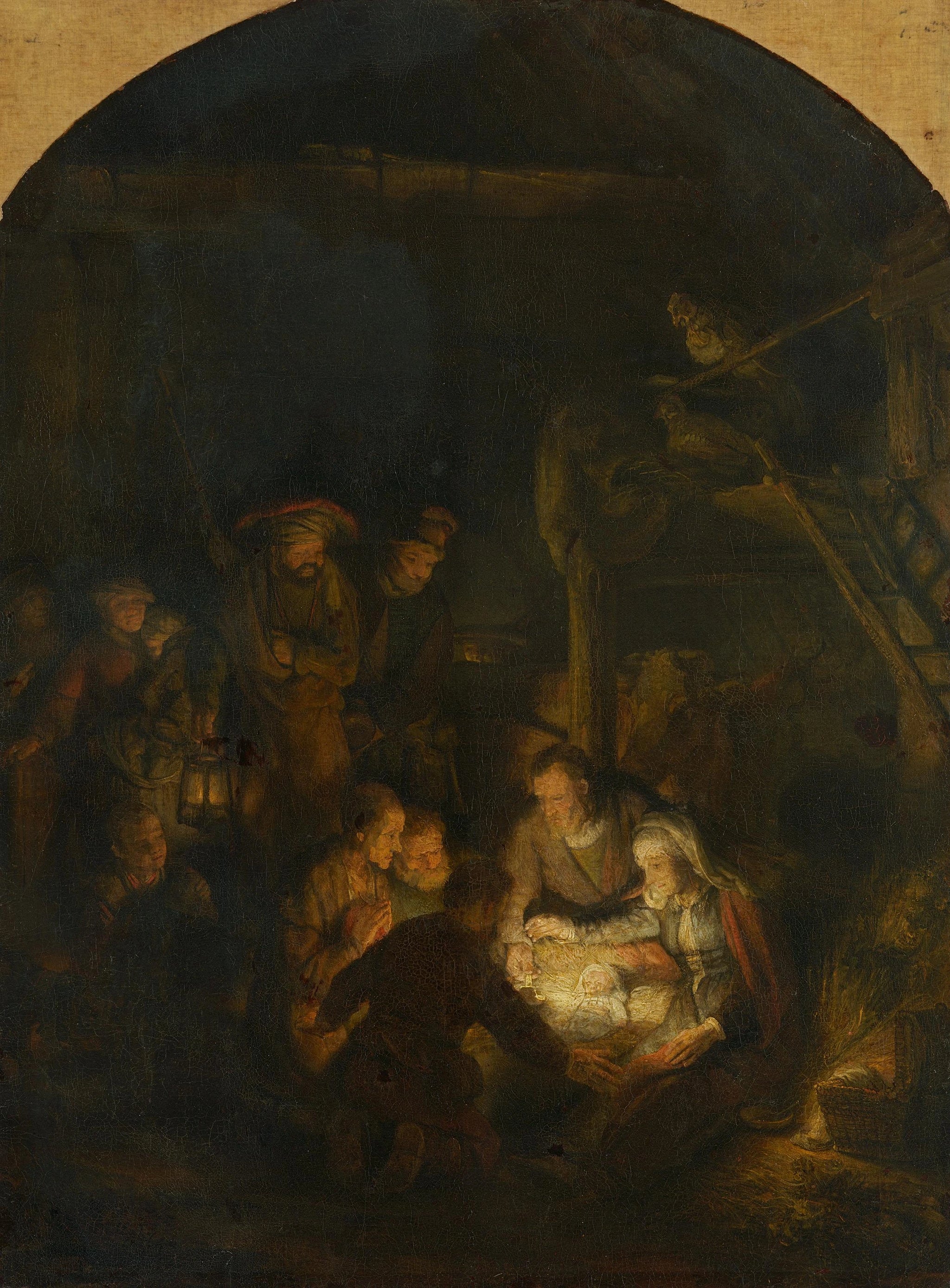 L’Adoration des bergers — Rembrandt, 1646, Alte Pinakothek