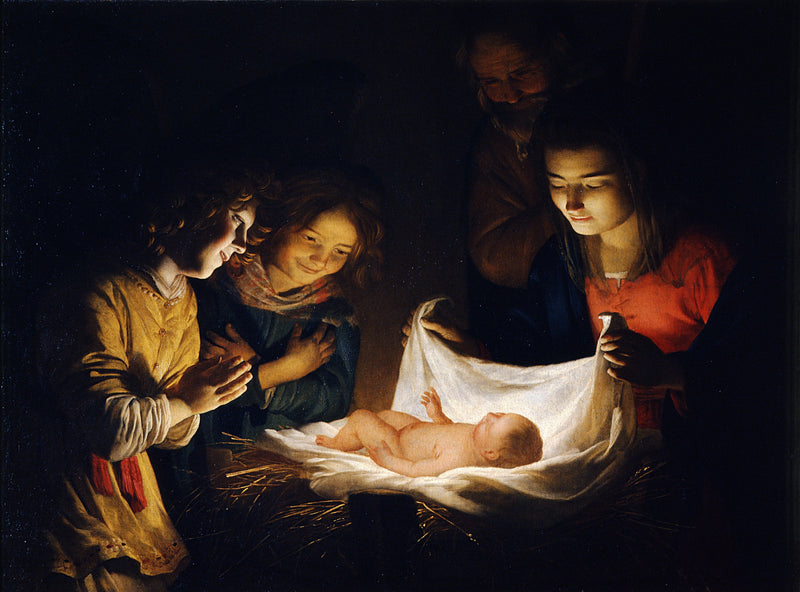 บูชาทารก - Gerrit van Honthorst