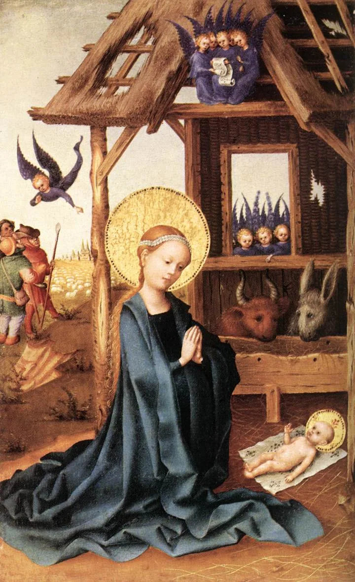 Adoration de l'Enfant Jésus - Stefan Lochner image 1 copie peinte à la main à l’huile