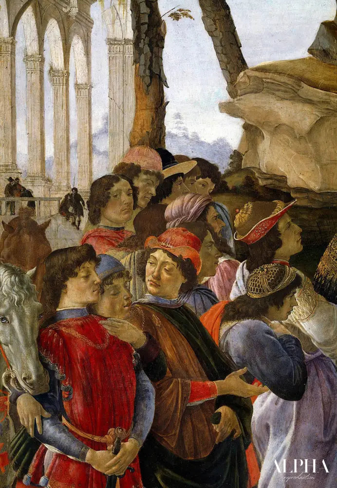 Adoration des rois, détail - Sandro Botticelli - Reproductions de tableaux et peintures haut de gamme