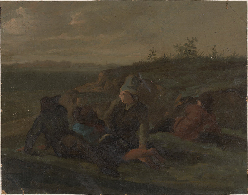 Agriculteurs se reposant dans un pré - Simon Andreas Krausz