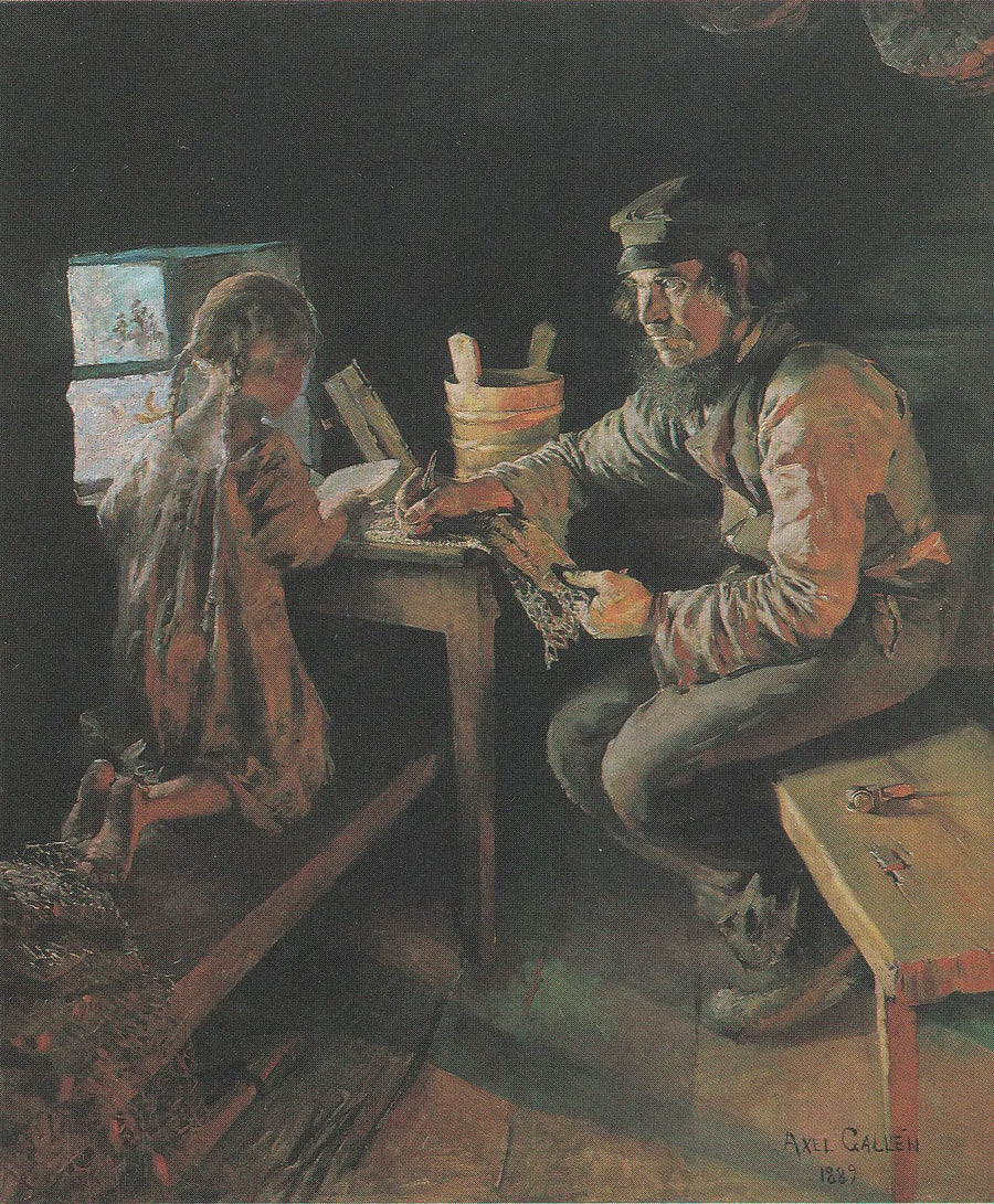 La Première Leçon - Akseli Gallen-Kallela