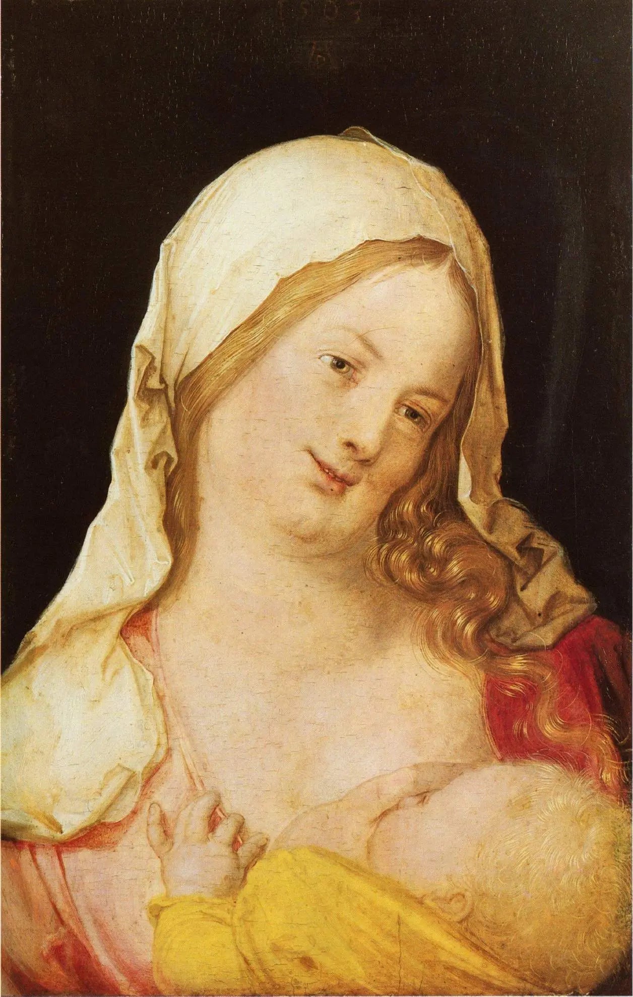 Vierge à l’Enfant allaitant, peinture d’Albrecht Dürer