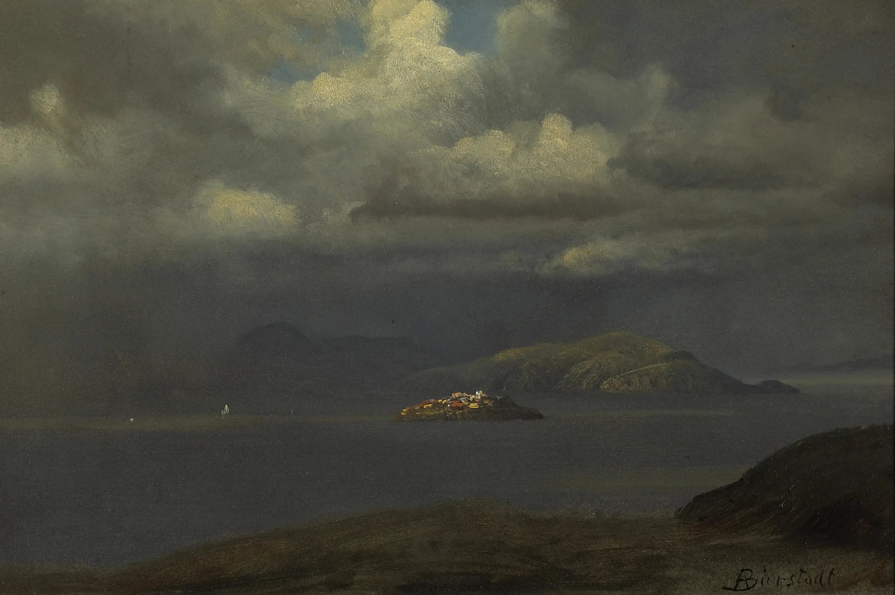 Alcatraz baie de San Francisco - Albert Bierstadt - Alpha Reproduction
