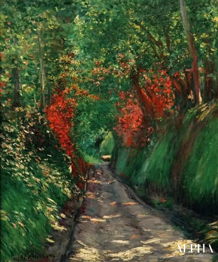 Allée en sous bois - Caillebotte - Reproductions de tableaux et peintures haut de gamme