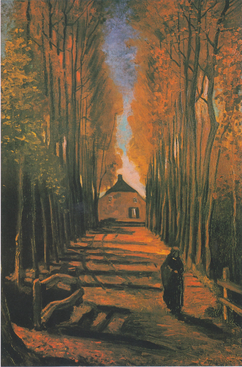ถนนต้นป็อปลาร์ในฤดูใบไม้ร่วง - Vincent van Gogh