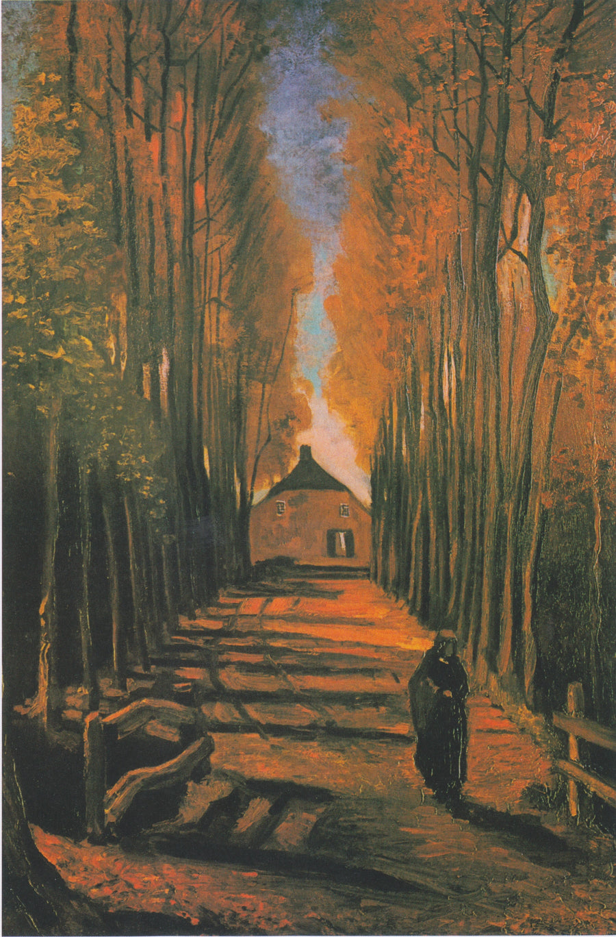 ถนนต้นป็อปลาร์ในฤดูใบไม้ร่วง - Vincent van Gogh
