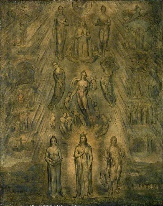 Allégorie de la condition spirituelle de l'homme - William Blake image 1 copie de tableau peinte à la main
