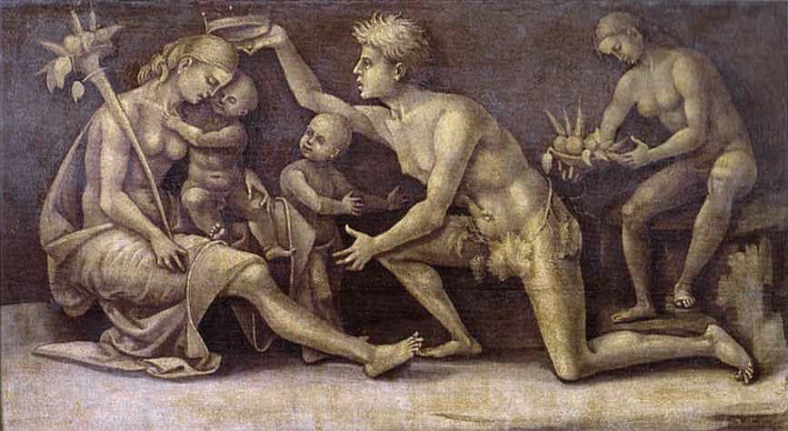 Allégorie de la fertilité et de l'abondance - Luca Signorelli image 1 reproduction de peinture à l’huile