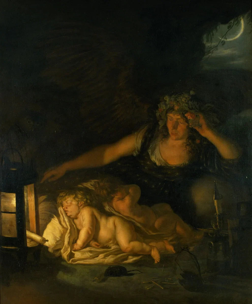 Allégorie de la nuit - Joachim von Sandrart image 1 tableau peint à l’huile sur toile