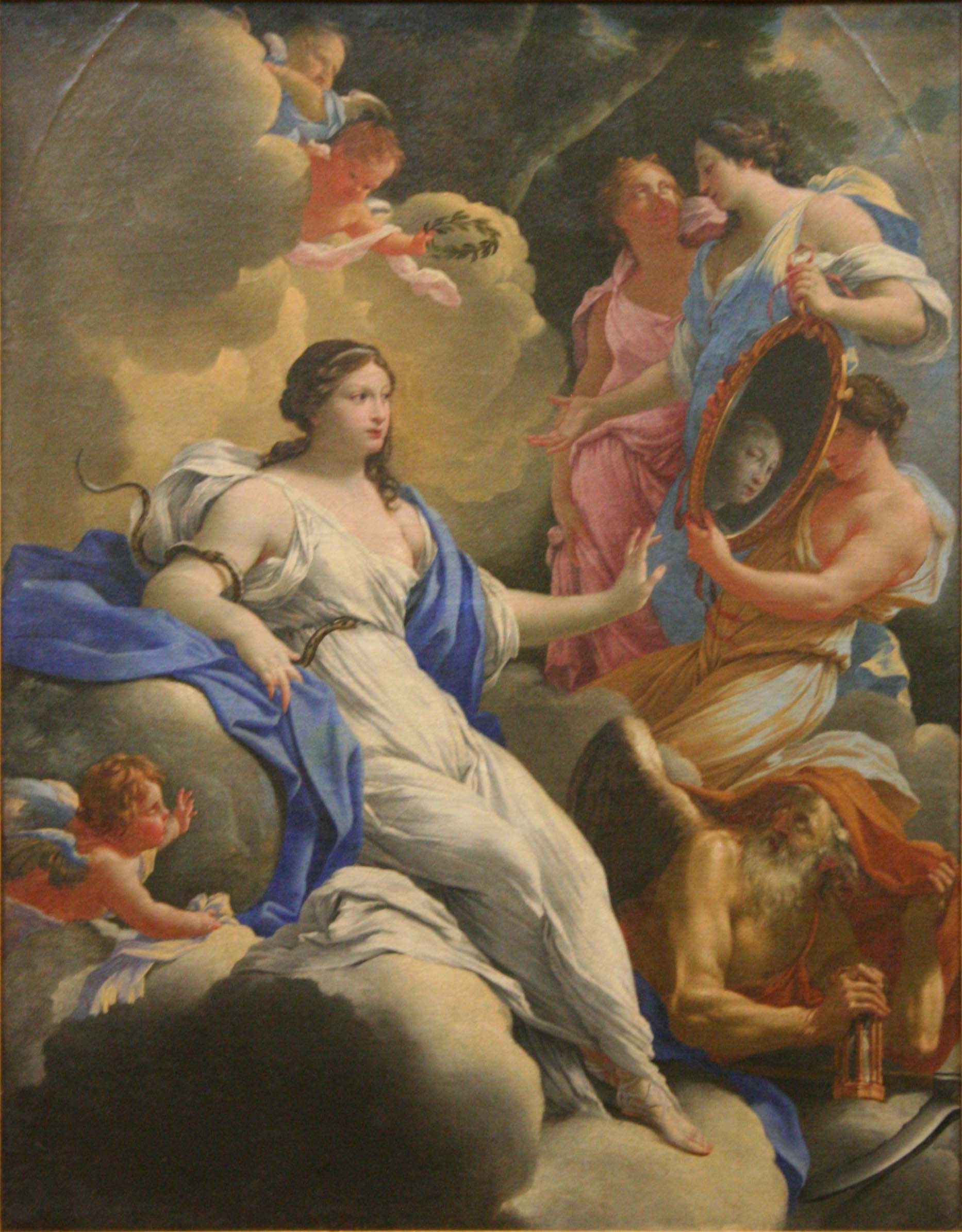 Allégorie de la Prudence. - Simon Vouet image 1 reproduction d’œuvre d’art à l’huile