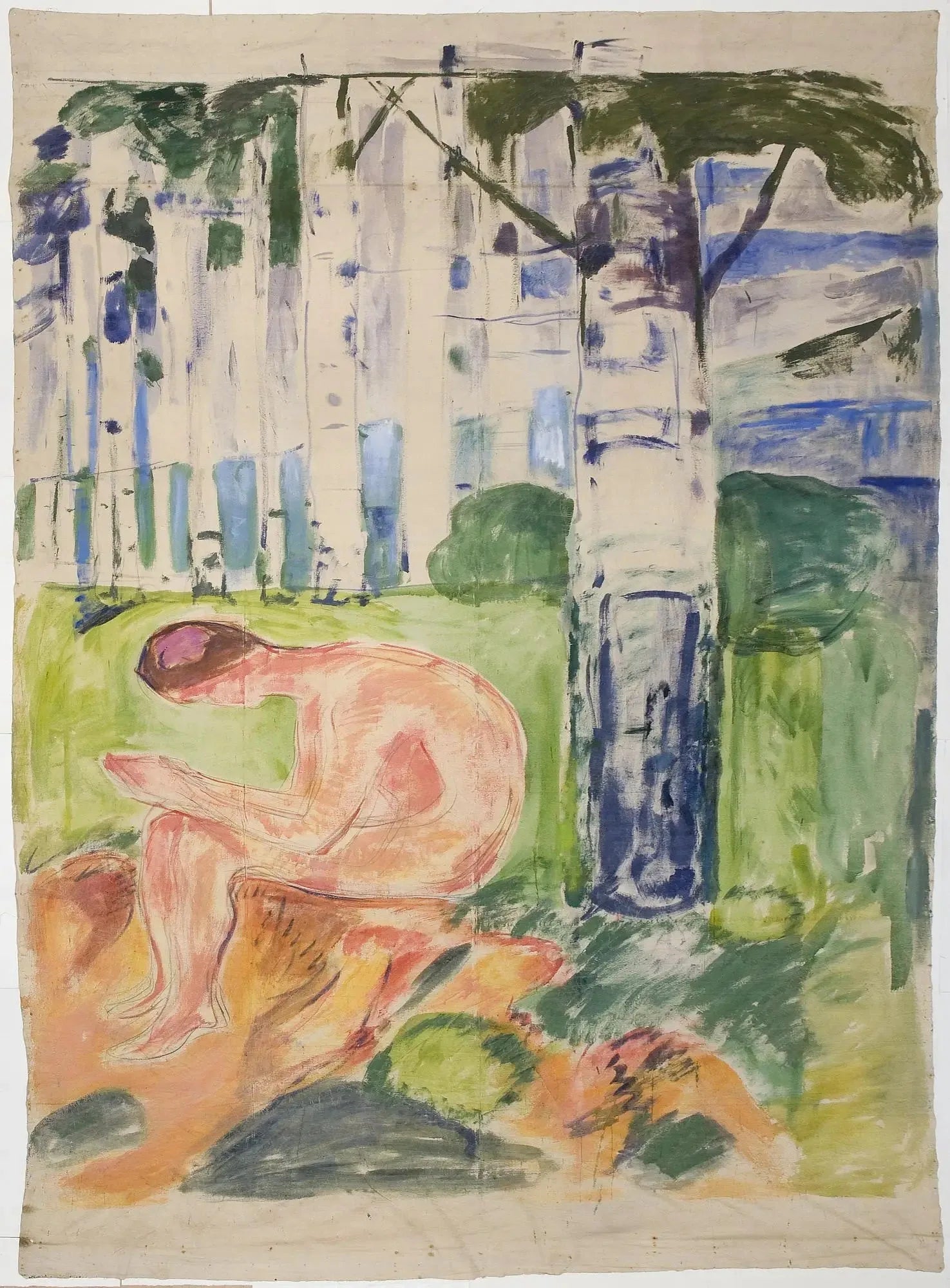 Alma Mater : jeune assis - Edvard Munch image 1 copie de tableau peinte à la main