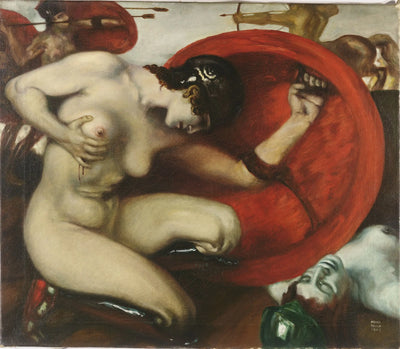 Reproduction du tableau « Amazone Blessée - Franz von stuck » par Alpha Reproduction en peinture à l’huile