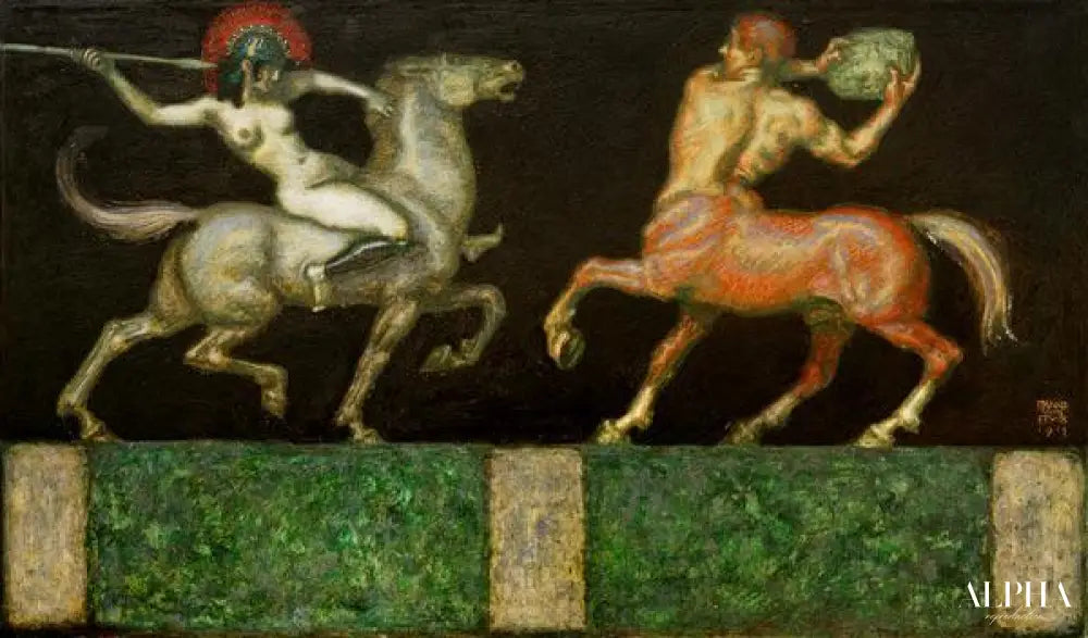 Amazone et Centaure - Franz von stuck Reproductions de tableaux à la peinture à l’huile