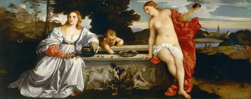 ความรักศักดิ์สิทธิ์และความรักทางโลก - Titian