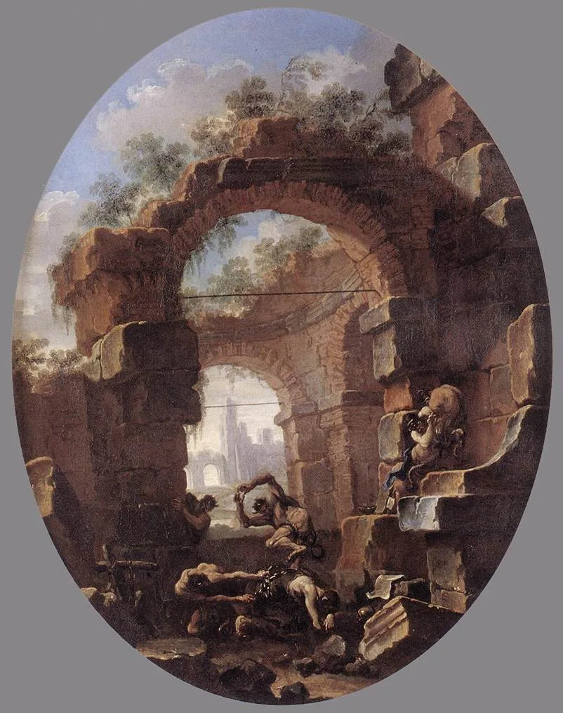 Anachorètes tentées par des démons - Salvator Rosa