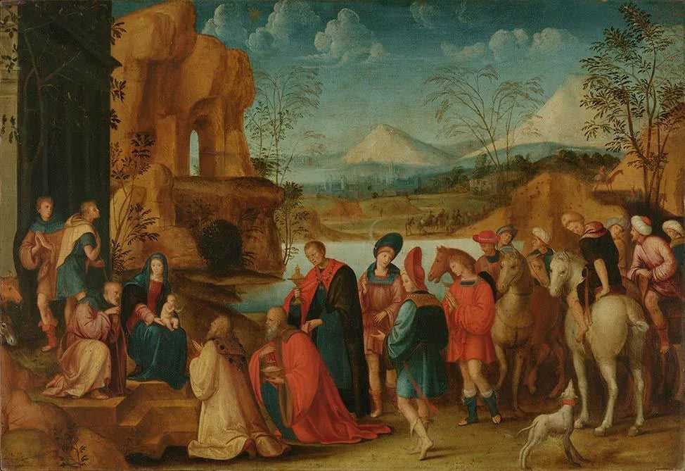 Anbetung der Könige - Francesco Francia image 1 reproduction de peinture à l’huile