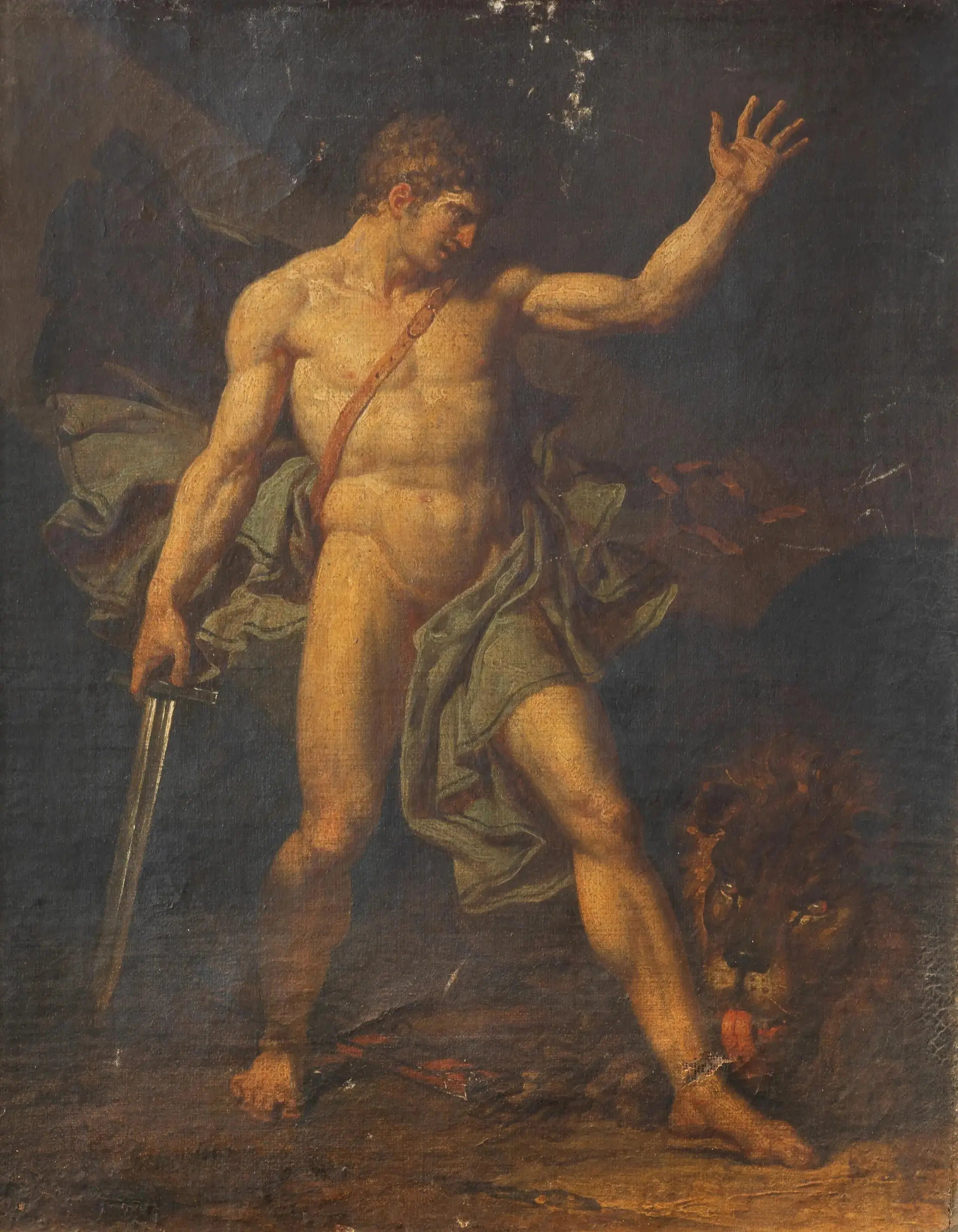Androclès - Charles Meynier image 1 tableau peint à l’huile sur toile