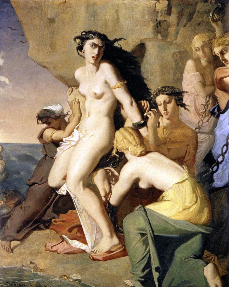 Andromède attachée au rocher par les Néréides - Théodore Chassériau image 1 reproduction réalisée par Alpha Reproduction
