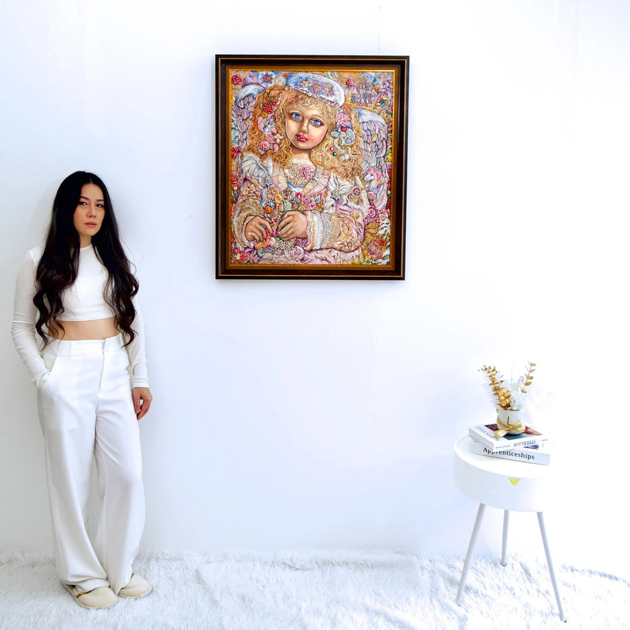 นางฟ้าของแสงสว่างในวันคริสต์มาส  | 60 x 75 ซม.