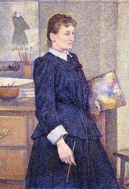 Anna Boch ในสตูดิโอของเธอ, 1893 - Théodore van Rysselberghe