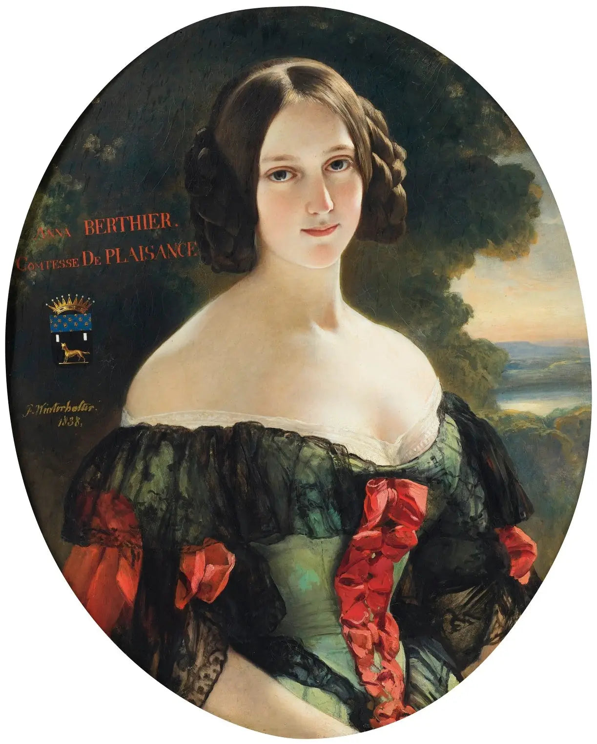 Anne comtesse de Plaisance (1815-1878) plus tard duchesse de Plaisance née Mlle Bertier de Wagram - Franz Xaver