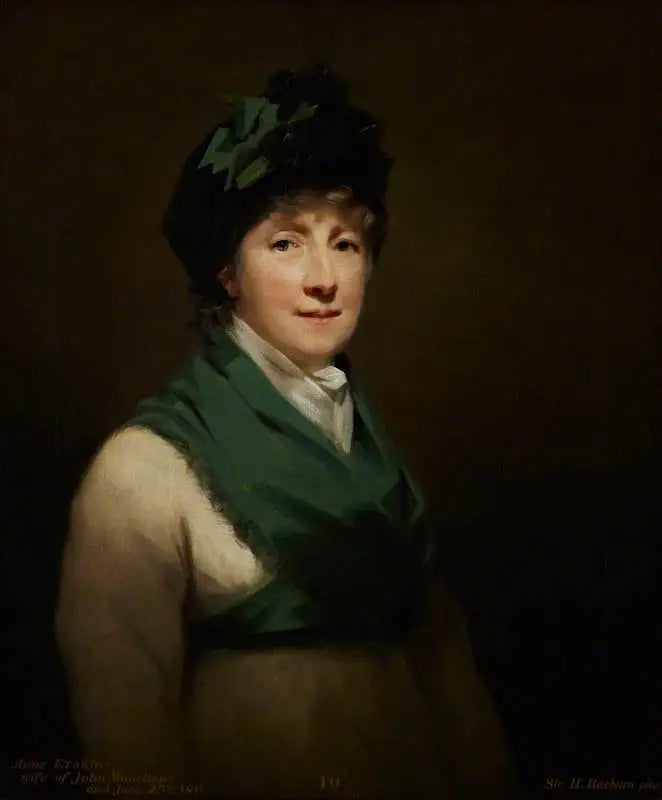 Anne Erskine, Mme John Wauchope d'Edmonstone (1740 - 1811) - Henry Raeburn image 1 copie de tableau peinte à la main