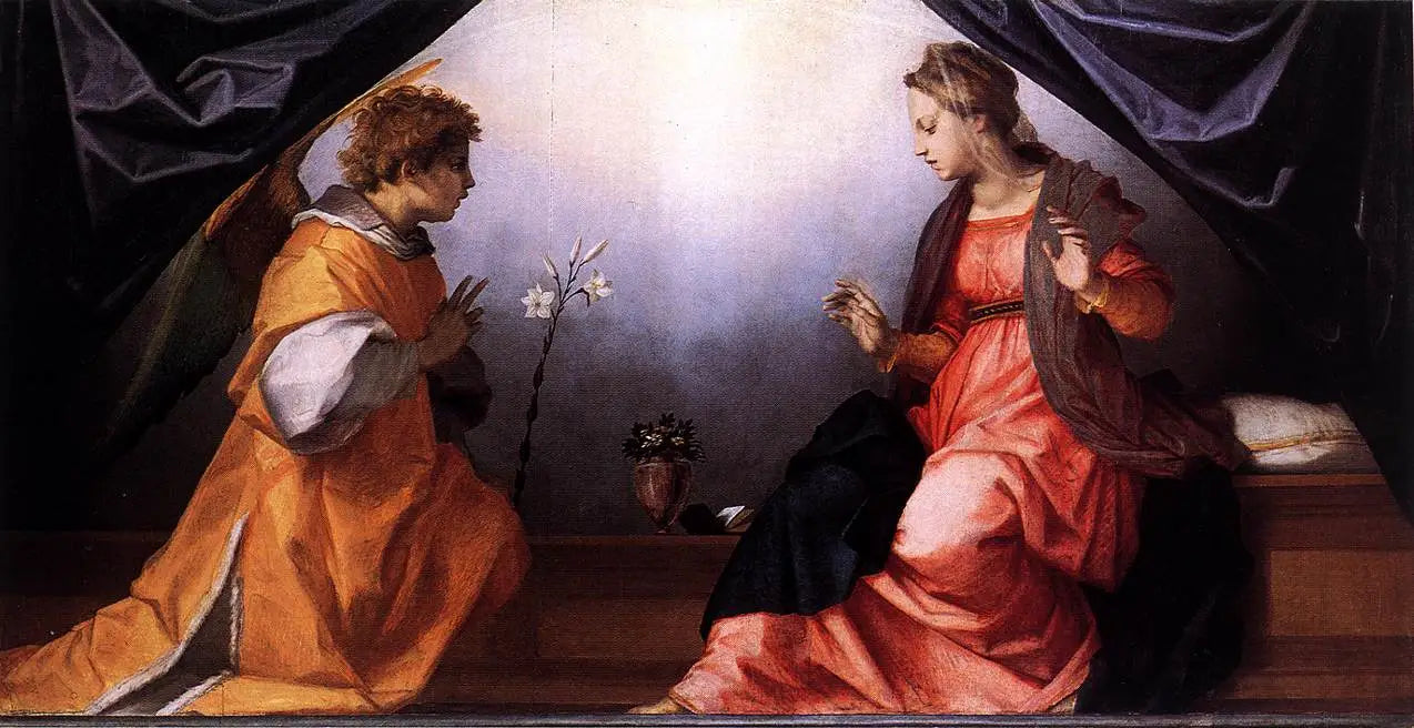 Annonciation - Andrea del Sarto image 1 copie de tableau peinte à la main
