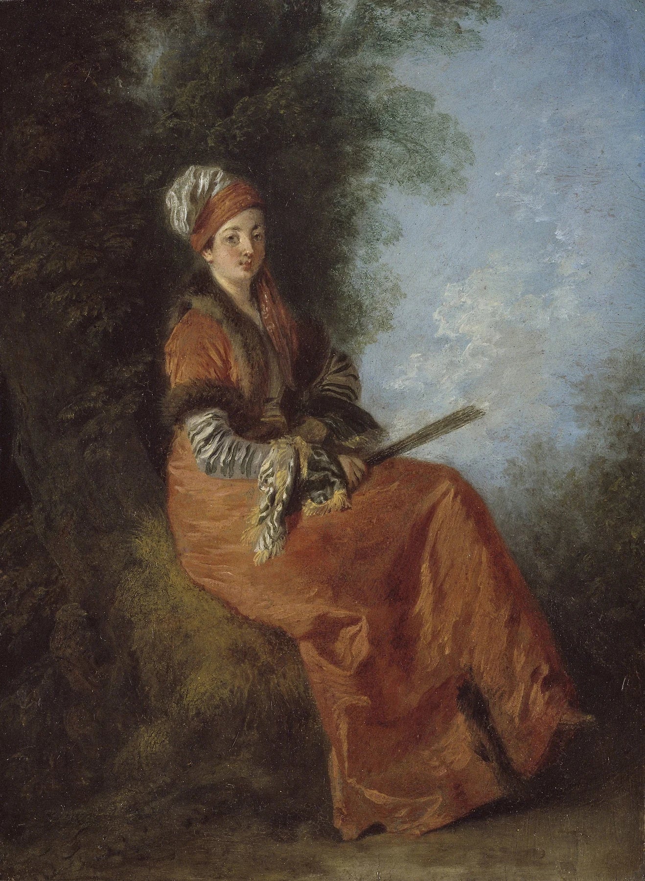 La Rêveuse, peinture d’Antoine Watteau