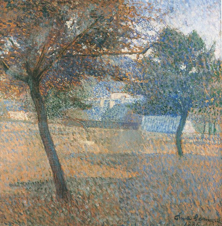 สิงหาคม, orchard ที่ Pont Aven - Émile Bernard