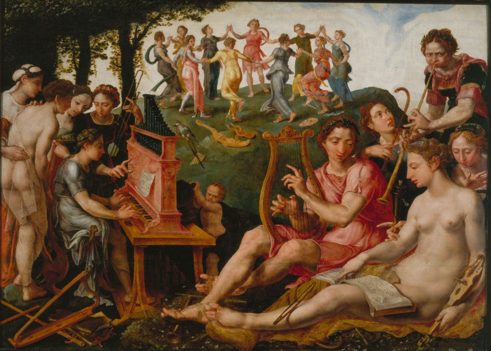 Apollon et les Muses - Maarten van Heemskerck image 1 tableau peint à l’huile sur toile
