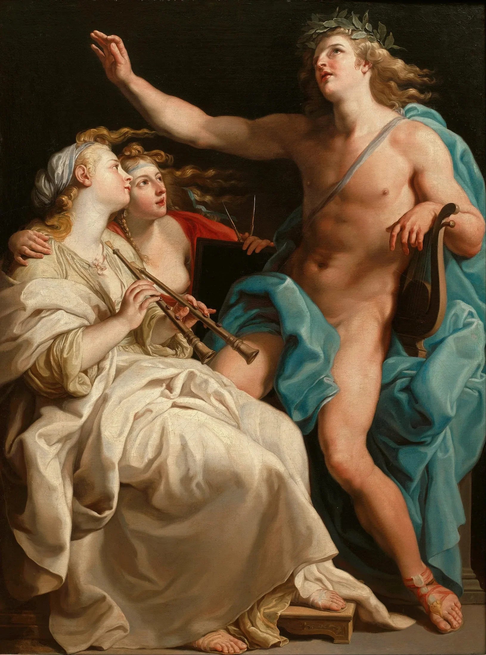 Apollon, Euterpe et Uranie - Pompeo Batoni image 1 reproduction de peinture à l’huile