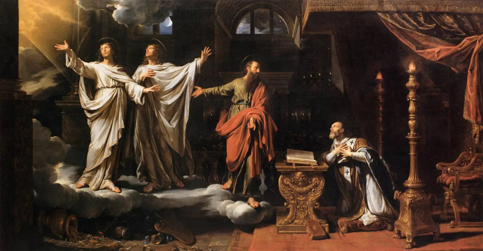 Apparition de Saint Gervais et de Saint Protais à Saint Ambroise - Philippe de Champaigne - Alpha Reproduction