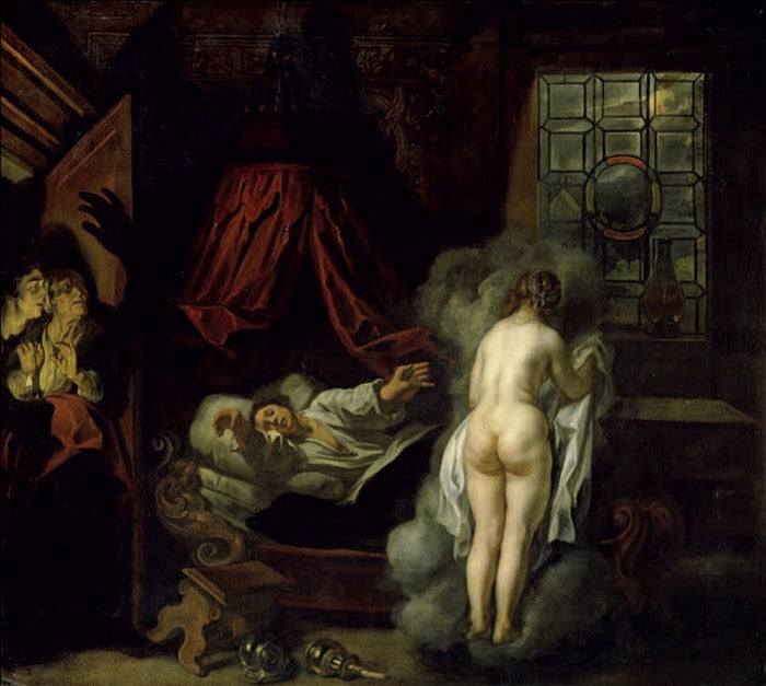 Apparition nocturne (le rêve) - Jacob Jordaens image 1 reproduction artisanale de tableau