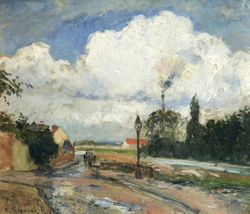หลังฝนตก, ท่าเรือ Pothuis ที่ Pontoise - Camille Pissarro