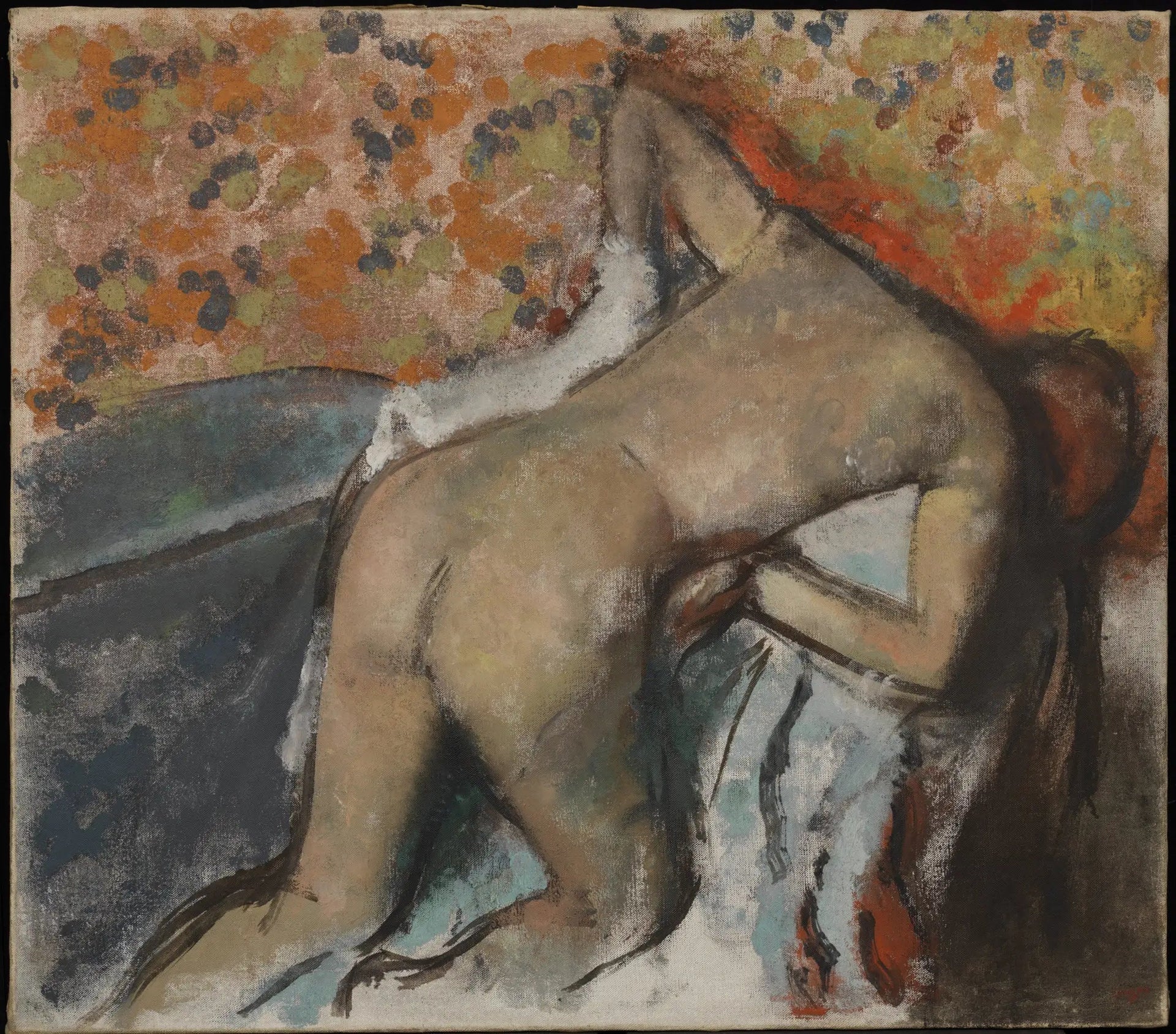 Après le bain, femme s'essuyant - Edgar Degas image 1 reproduction de peinture à l’huile