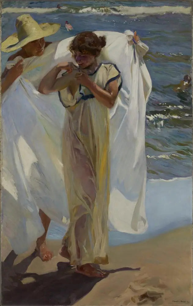 หลังอาบน้ำ - Joaquín Sorolla