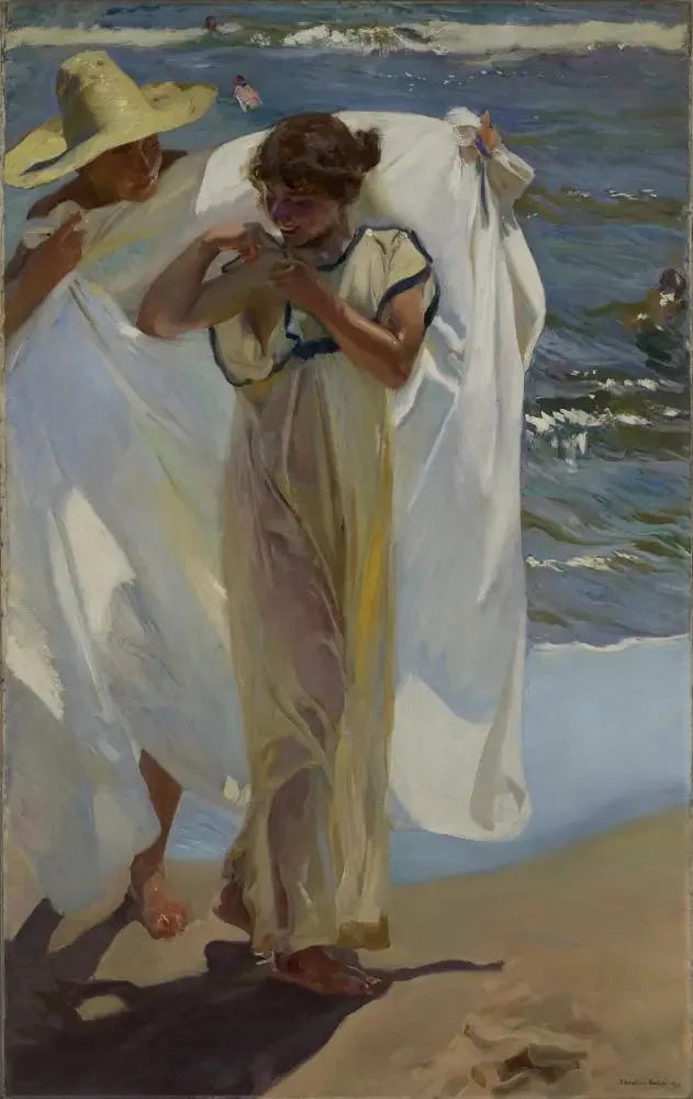 หลังอาบน้ำ - Joaquín Sorolla