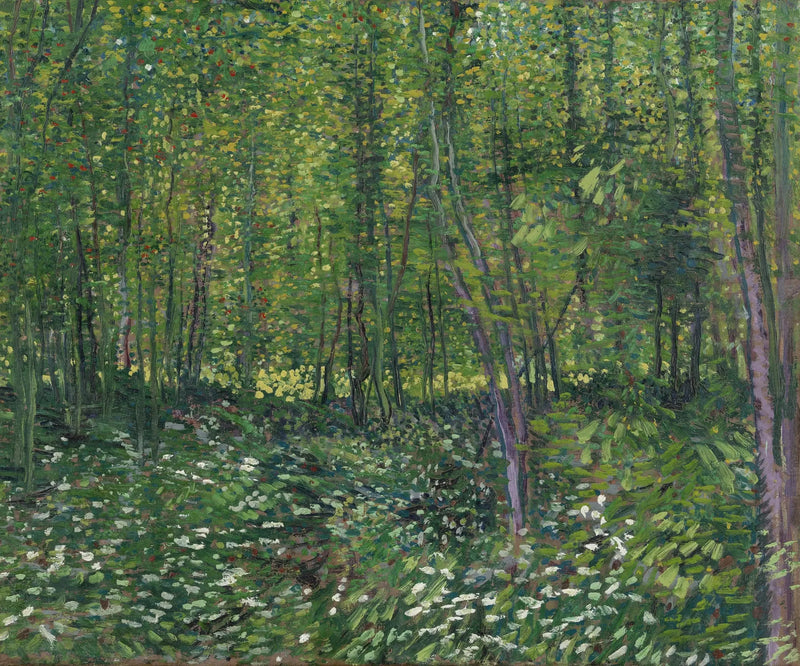 ต้นไม้และป่าใต้ - Vincent van Gogh