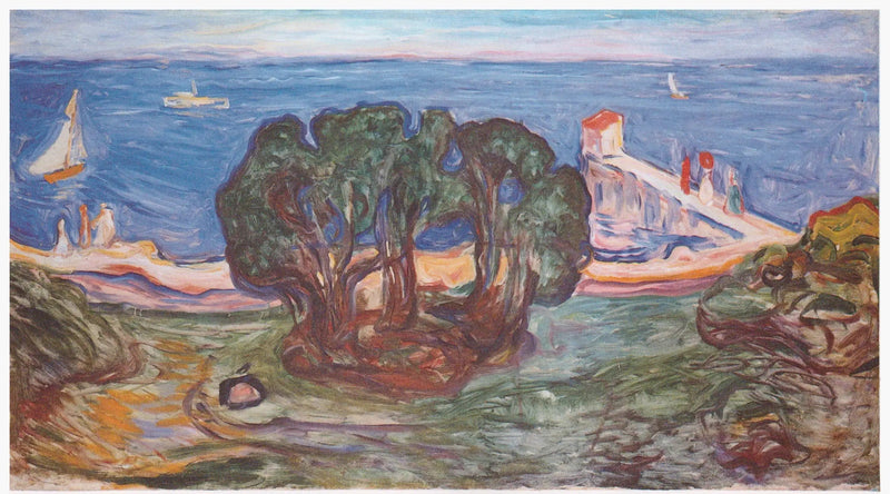 ต้นไม้บนชายหาด (Frise Linde) - Edvard Munch
