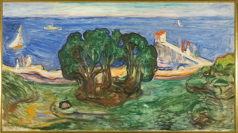 ต้นไม้บนชายหาด (Frise Linde) - Edvard Munch