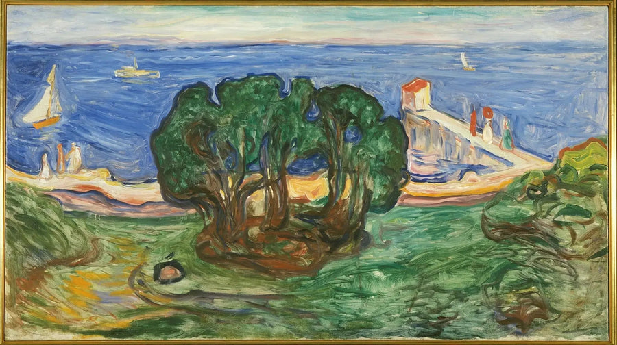 ต้นไม้บนชายหาด (Frise Linde) - Edvard Munch