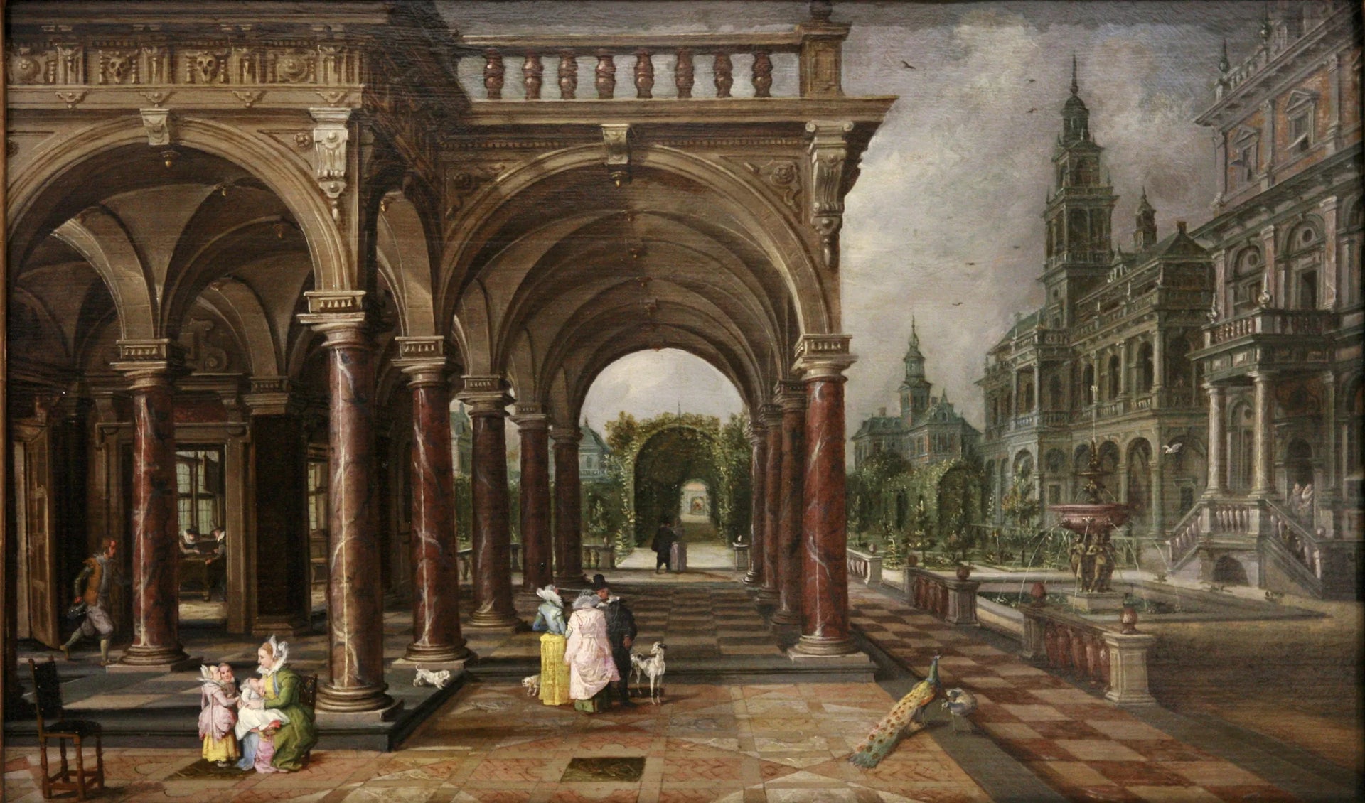 Architectures et jardins - Jan Brueghel l'Ancien image 1 reproduction d’œuvre d’art à l’huile